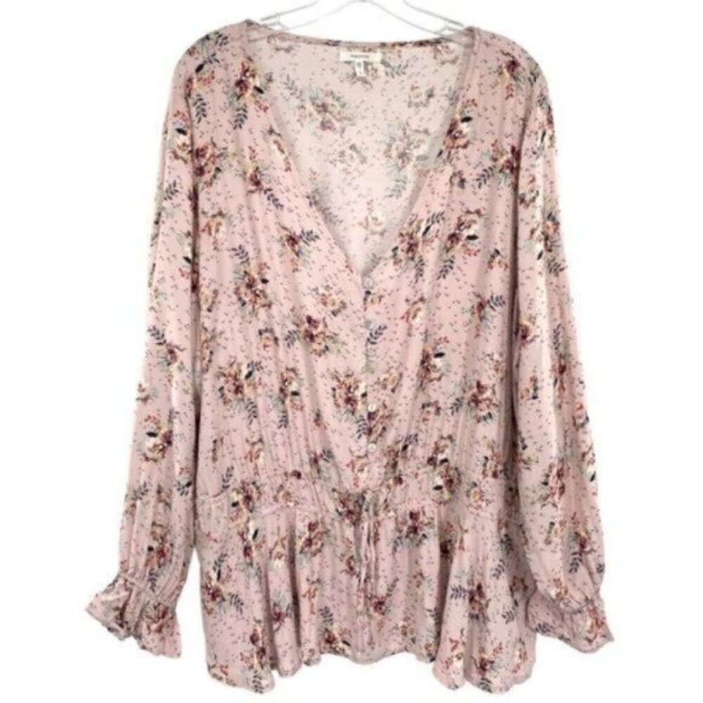 Maurices Plus Size Floral Boho Peasant Top - Picture 8 of 12